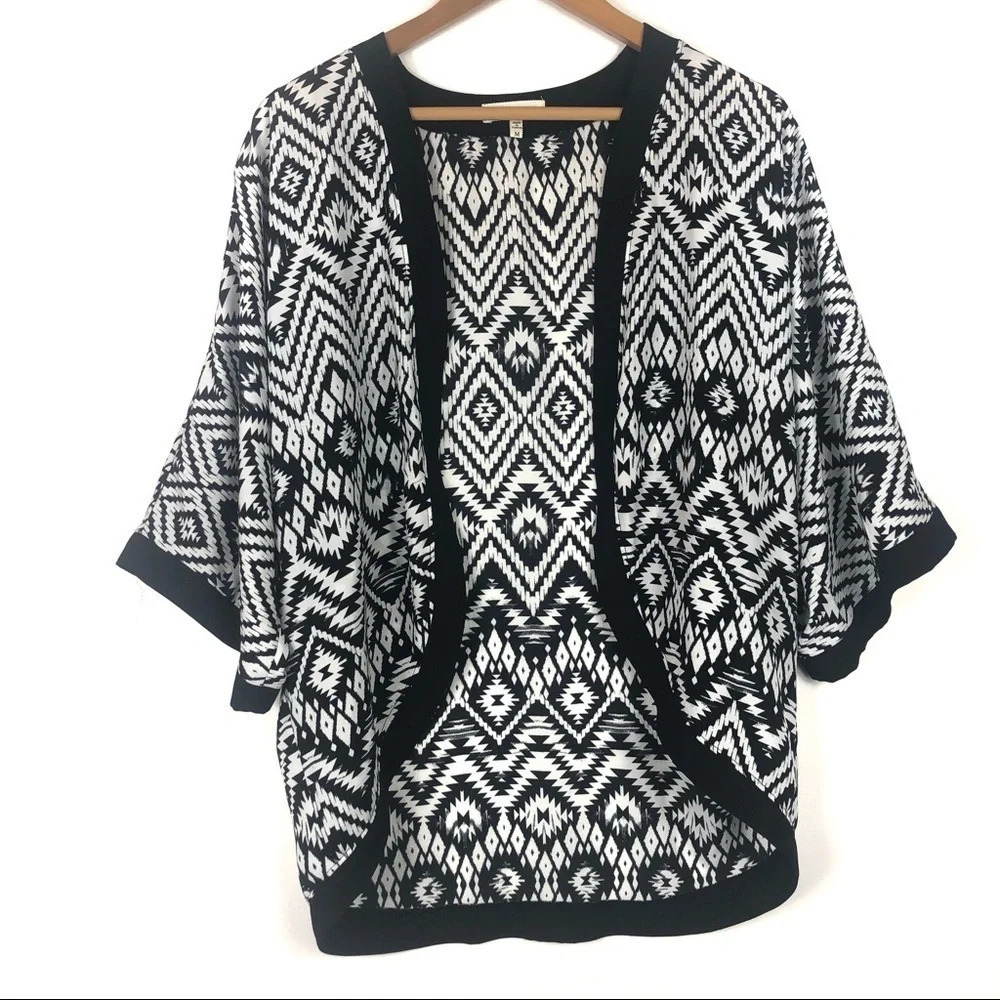 Monteau | Open Tribal Print Cardi Blazer